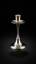 Polished Nickel Taper Candle Holder